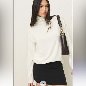 Reformation Anya Knit Top Ivory - Size M